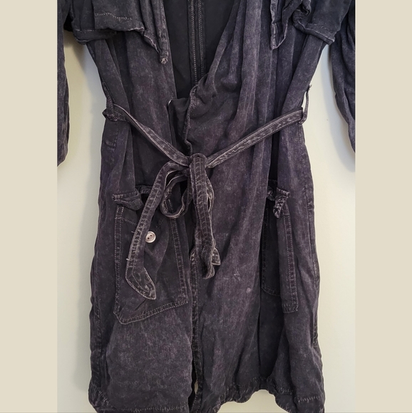 Lee Cooper Outer Wear Cardigan. Size Mudium, M. Washed Black with Brown color - Picture 4 of 5